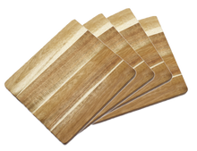 Lade das Bild in den Galerie-Viewer, 4 Schneidebretter aus Akazienholz - 25 x 29 x 1,8 cm