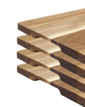 Lade das Bild in den Galerie-Viewer, 4 Schneidebretter aus Akazienholz - 25 x 29 x 1,8 cm