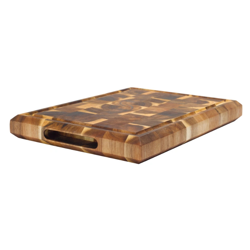 Butcherblock aus Akazie mit Griffmulden