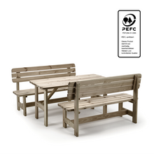 Lade das Bild in den Galerie-Viewer, Gartengarnitur aus Kiefer grau
