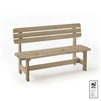 Kiefernholz Bank grau