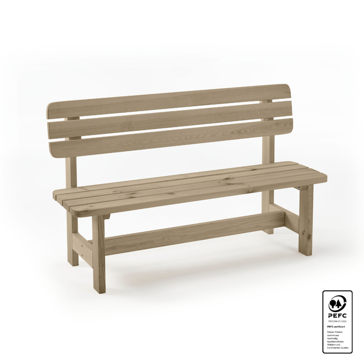 Kiefernholz Bank grau