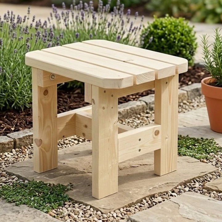 Kiefernholz Hocker natur