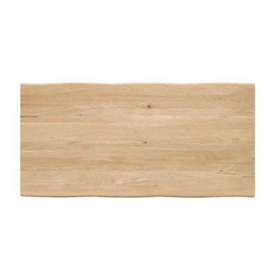 Tischplatte Eiche mit Live Edge Kante in der Größe 180 x 80 cm