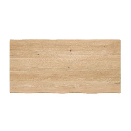 Tischplatte Eiche mit Live Edge Kante in der Größe 180 x 80 cm