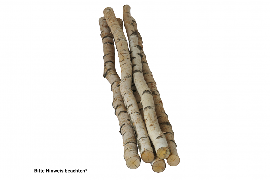 Birkenstamm 180 cm, ø 4-6 cm, natur