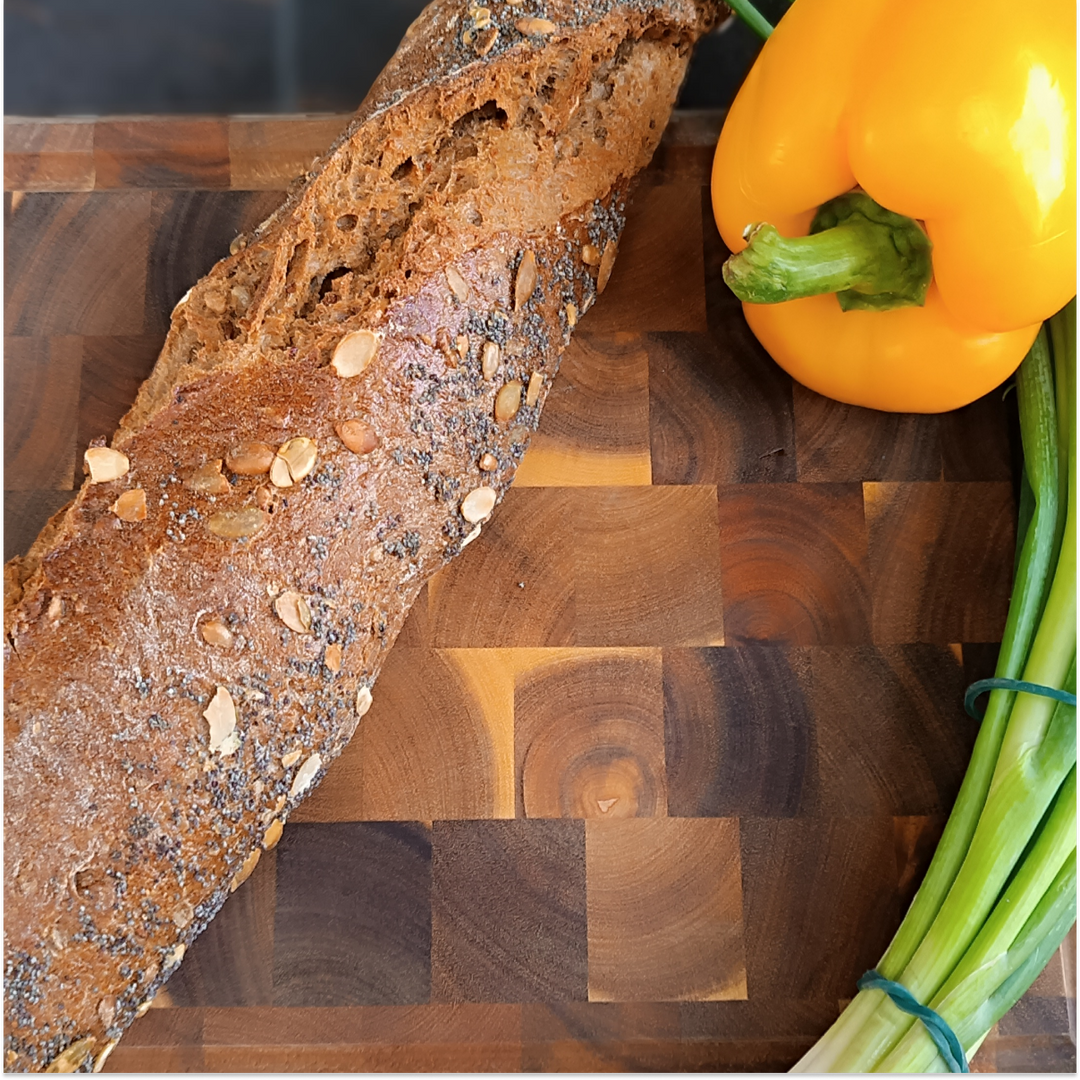 Butcherblock Akazie massiv 34 x 24,5 x 3,8 cm